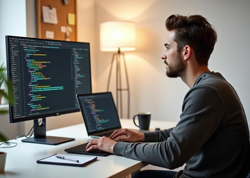Dev web sur ordinateur